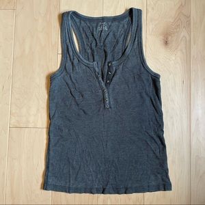 NWOT Aerie Ribbed Henley Racerback Tank Top